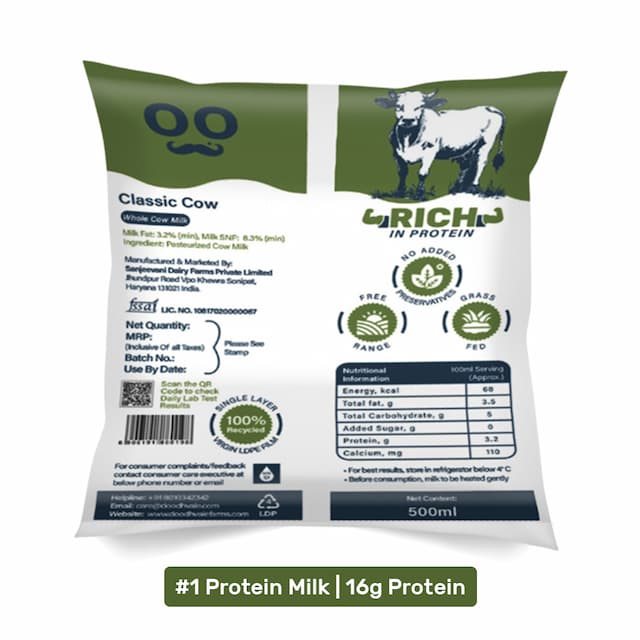 Farm Fresh Cow Milk Online