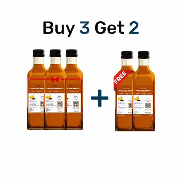 Buy Buy 3 Get 2 Black Mustard Oil - Cold Pressed