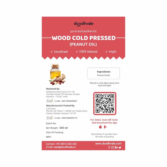 Buy Peanut Oil - Cold Pressed
