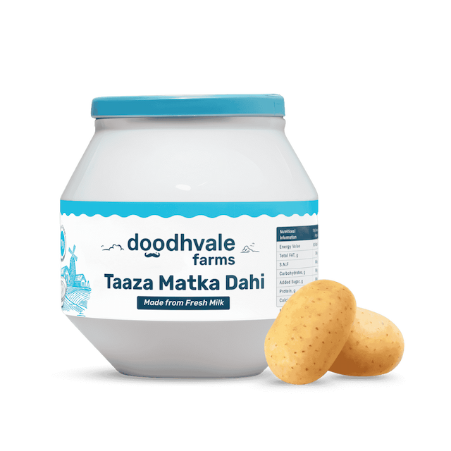 doodhvale farms Fresh Potato Pahari @ Rs.1 + Taaza Matka Dahi Online