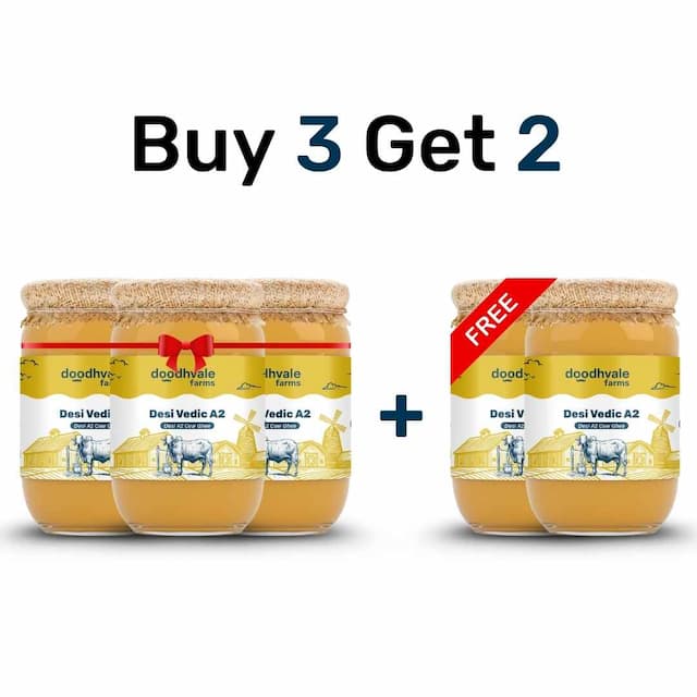 doodhvale farms Buy Buy 3 Get 2 Cow A2 Vedic Desi Ghee