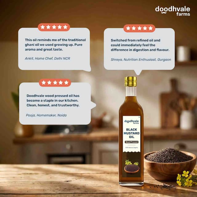 doodhvale farms Buy Black Mustard Oil - Cold Pressed